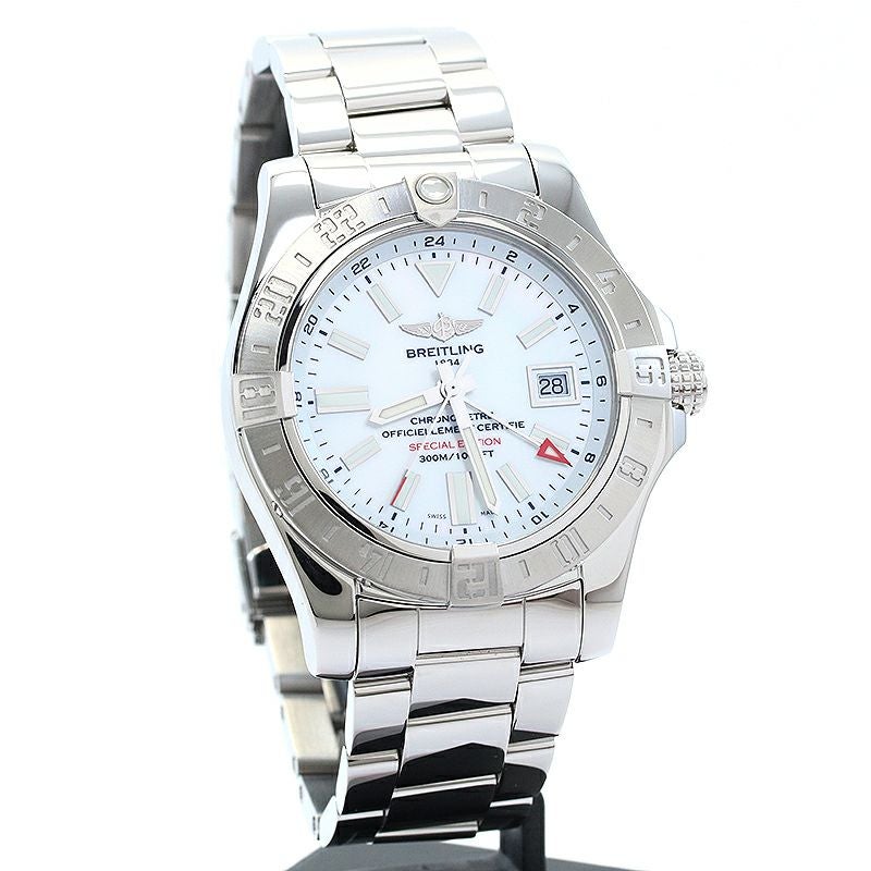 【中古】BREITLING AVENGER II GMT MOTHER OF PEARL JAPAN EDITION ブライトリング アベンジャーII GMT マザーオブパール ジャパンエディション A3239011/A809/170A (A329A-PPSS)