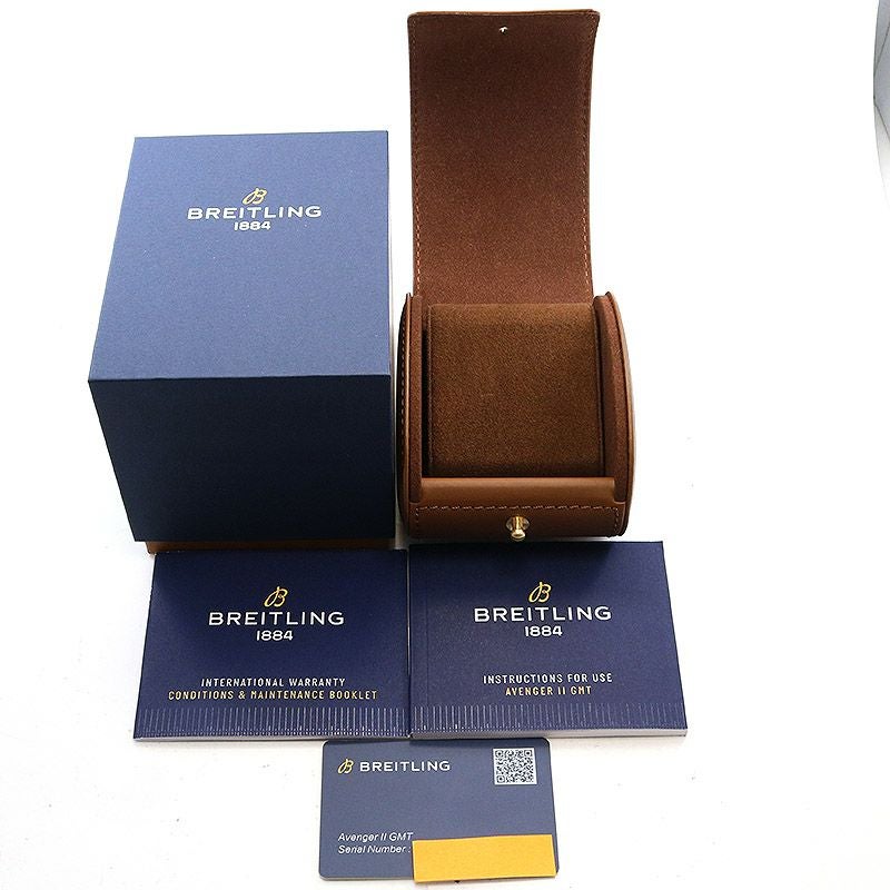 【中古】BREITLING AVENGER II GMT MOTHER OF PEARL JAPAN EDITION ブライトリング アベンジャーII GMT マザーオブパール ジャパンエディション A3239011/A809/170A (A329A-PPSS)
