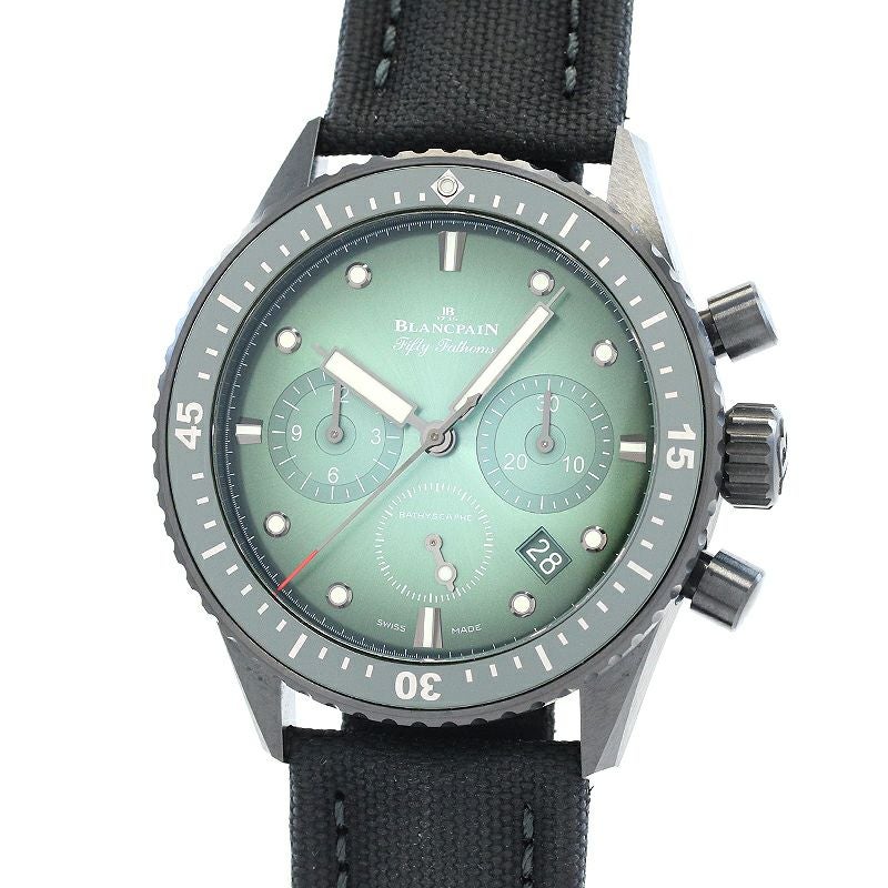 【中古】BLANCPAIN FIFTY FATHOMS BATHYSCAPHE CHRONOGRAPH FLYBACK ブランパン フィフティ ファゾムス バチスカーフ クロノグラフ フライバック 5200-0153-B52A (N05200O001053NB52A)