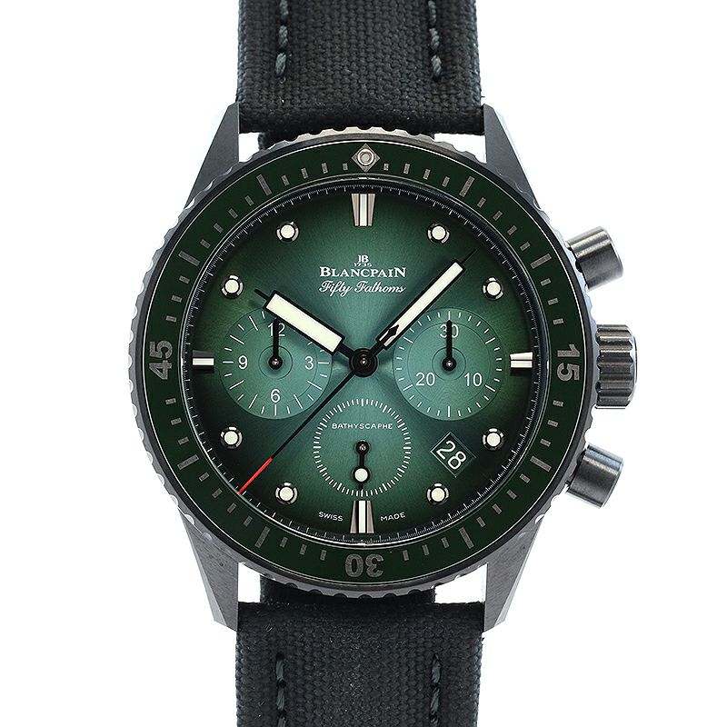 【中古】BLANCPAIN FIFTY FATHOMS BATHYSCAPHE CHRONOGRAPH FLYBACK ブランパン フィフティ ファゾムス バチスカーフ クロノグラフ フライバック 5200-0153-B52A (N05200O001053NB52A)