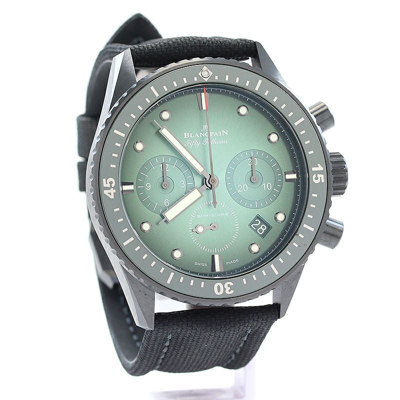 【中古】BLANCPAIN FIFTY FATHOMS BATHYSCAPHE CHRONOGRAPH FLYBACK ブランパン フィフティ ファゾムス バチスカーフ クロノグラフ フライバック 5200-0153-B52A (N05200O001053NB52A)