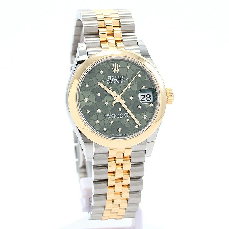 【中古】ROLEX DATEJUST 31 OLIVE GREEN FLORAL MOTIF DIAL ロレックス デイトジャスト 31 オリーブグリーン フローラルモチーフ ダイヤル M278243-0032