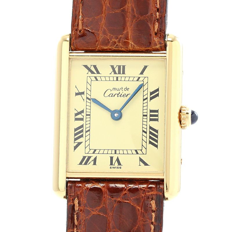 【中古】CARTIER MUST TANK LARGE MODEL VERMEIL カルティエ マストタンクLM ヴェルメイユ W1002753