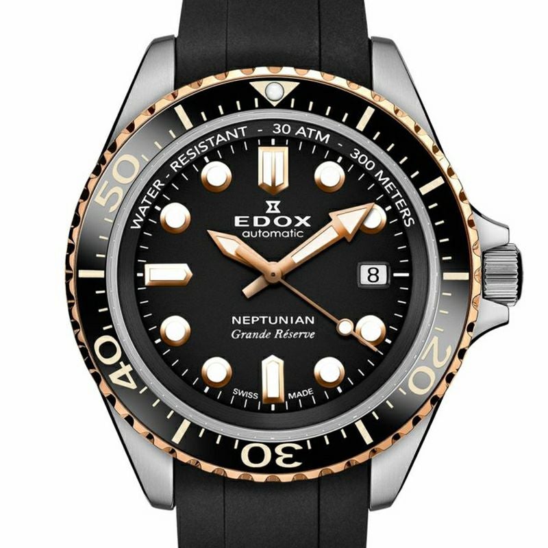 EDOX NEPTUNIAN GRANDE RESERVE DATE AUTOMATIC エドックス ネプチュニアン グランデ リザーブ デイト オートマティック 80801-3NRCA-NIR