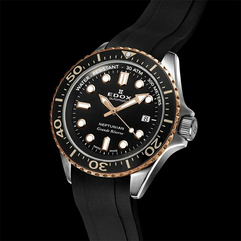 EDOX NEPTUNIAN GRANDE RESERVE DATE AUTOMATIC エドックス ネプチュニアン グランデ リザーブ デイト オートマティック 80801-3NRCA-NIR