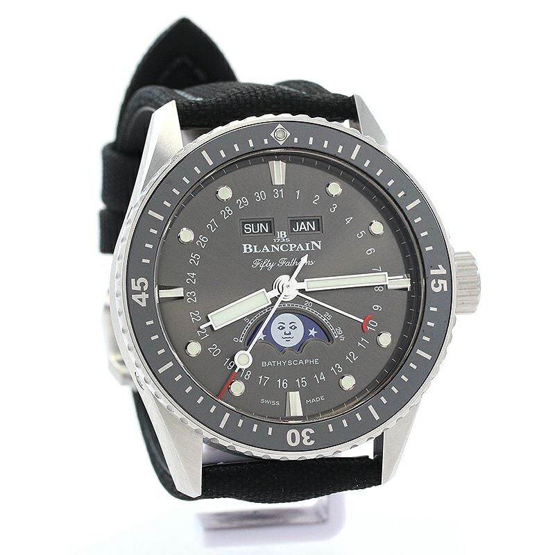 【中古】BLANCPAIN BATHYSCAPHE QUANTIEME COMPLET PHASES DE LUNE ブランパン フィフティ ファゾムス バチスカーフ コンプリートカレンダー ムーンフェイズ 5054-1110-B52A