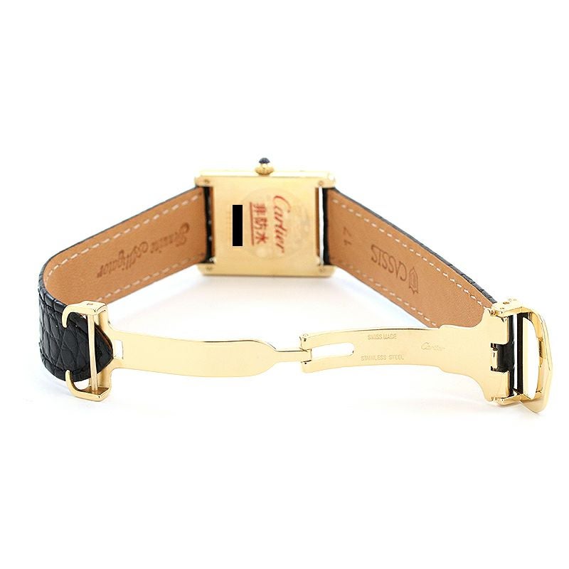 【中古】CARTIER MUST TANK LARGE MODEL VERMEIL TRINITY DIAL カルティエ マストタンク LM ヴェルメイユ トリニティダイヤル W1006254