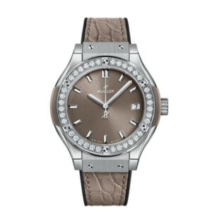 HUBLOT CLASSIC FUSION TITANIUM TAUPE DIAMONDS ウブロ クラシック・フュージョン チタニウム トープ ダイヤモンド 581.NX.4670.LR.1104.JPN