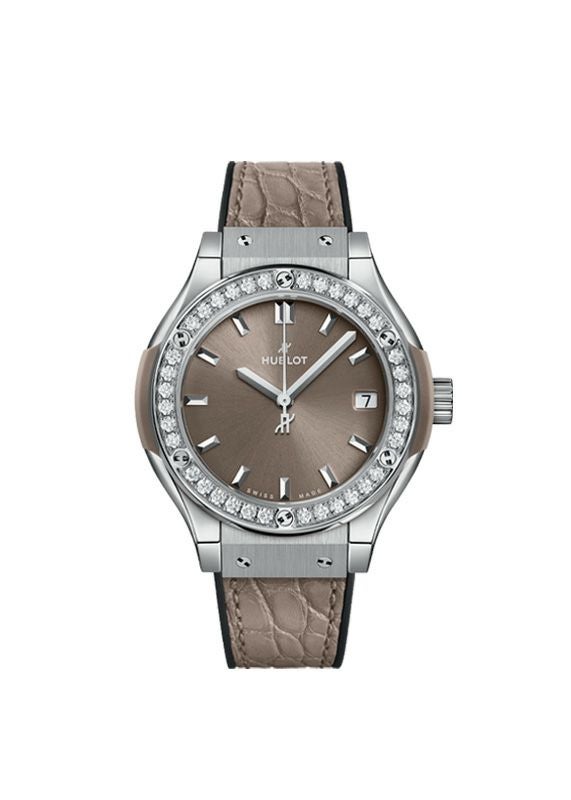 HUBLOT CLASSIC FUSION TITANIUM TAUPE DIAMONDS ウブロ クラシック・フュージョン チタニウム トープ ダイヤモンド 581.NX.4670.LR.1104.JPN