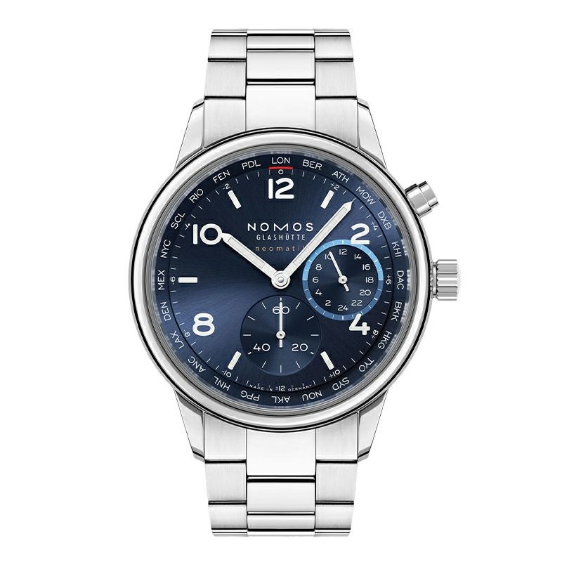 NOMOS GLASHUETTE Club Sport neomatik Worldtimer Blue ノモス グラスヒュッテ クラブ・スポーツ ネオマティック ワールドタイマー ブルー NM790