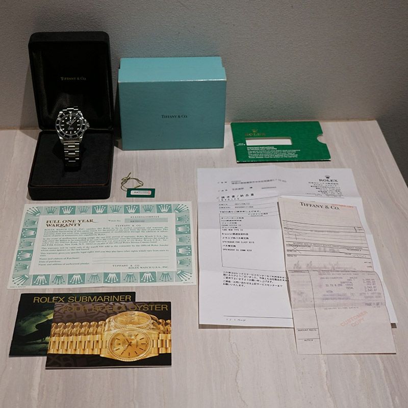 【中古】ROLEX SUBMARINER TIFFANY & CO. SIGNED DIAL ロレックス サブマリーナー ティファニー ダブルネーム 14060