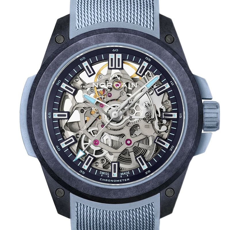 NORQAIN WILD ONE SKELETON 39MM PURPLE ICE BLUE ノルケイン ワイルドワン スケルトン 39mm パープルアイスブルー N3001.07Q05.P01.R01