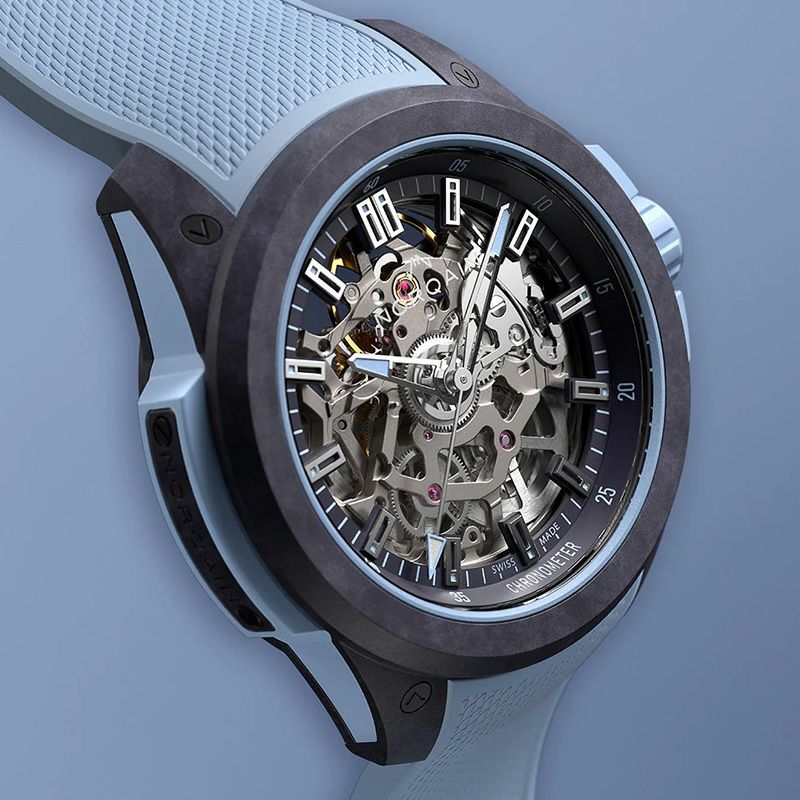 NORQAIN WILD ONE SKELETON 39MM PURPLE ICE BLUE ノルケイン ワイルドワン スケルトン 39mm パープルアイスブルー N3001.07Q05.P01.R01