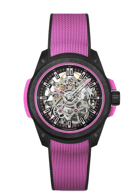 NORQAIN WILD ONE SKELETON 39MM HYPER PINK ノルケイン ワイルドワン スケルトン 39mm ハイパーピンク N3001.07Q04.B03.R01