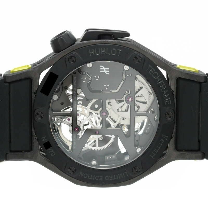 【中古】HUBLOT TECHFRAME FERRARI TOURBILLON CHRONOGRAPH LIMITED TO 70 ウブロ テクフレーム フェラーリ トゥールビヨン クロノグラフ 世界限定70本 408.QU.0129.RX