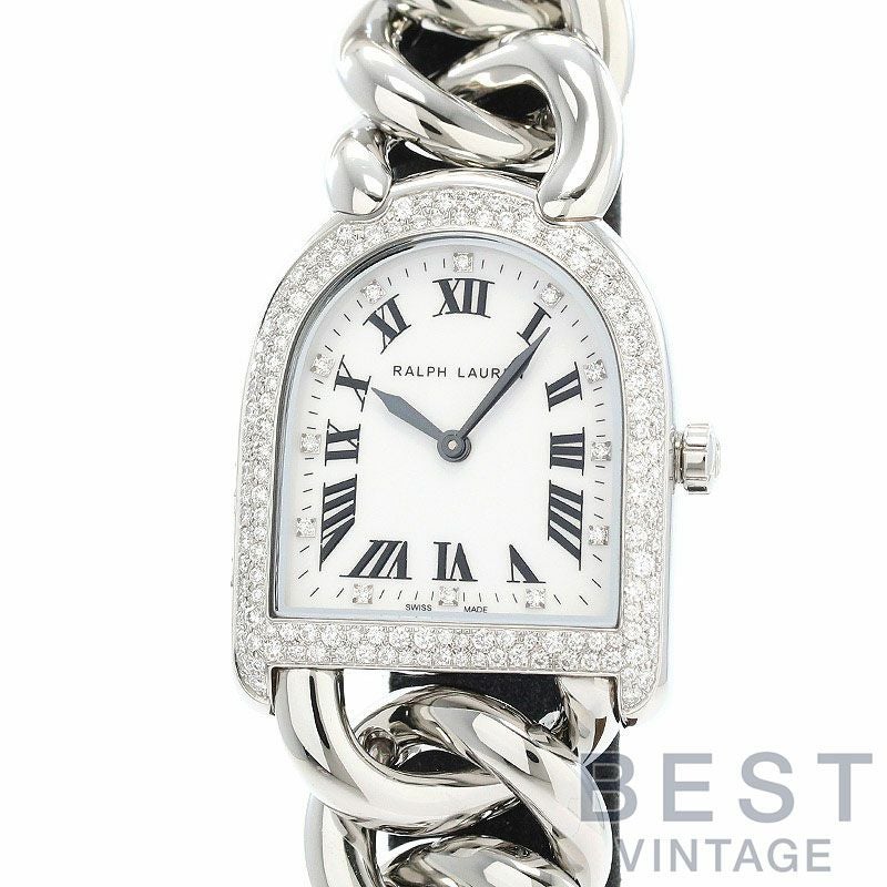 【中古】RALPH LAUREN STIRRUP PETIT LINK SNOWFALL DIAMONDS ラルフ ローレン スティラップ プティリンク スノーフォールダイヤモンドケース RLR0040002