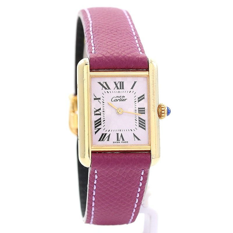 【中古】CARTIER MUST TANK SMALL MODEL VERMEIL 2003 X'MAS LIMITED カルティエ マストタンク SM ヴェルメイユ 2003 クリスマス限定 W1017554