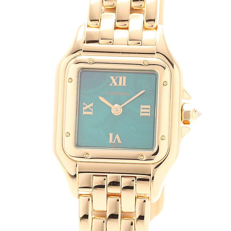 【中古】CARTIER PANTHERE SMALL MODEL MALACHITE カルティエ パンテールSM マラカイト W25036B9