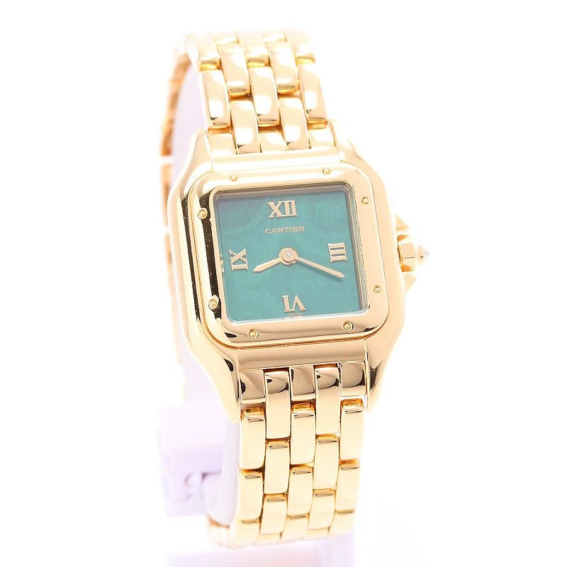 【中古】CARTIER PANTHERE SMALL MODEL MALACHITE カルティエ パンテールSM マラカイト W25036B9