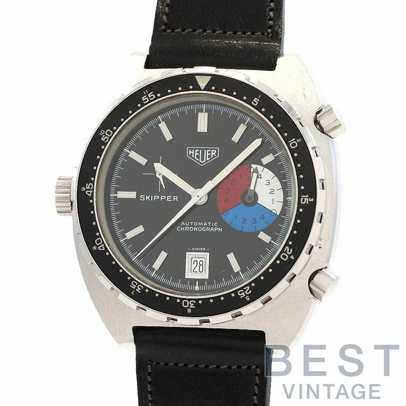 【中古】HEUER SKIPPER AUTOMATIC CHRONOGRAPH AUTAVIA CASE ホイヤー スキッパー オートマチック クロノグラフ オータヴィアケース 11063V (15640)