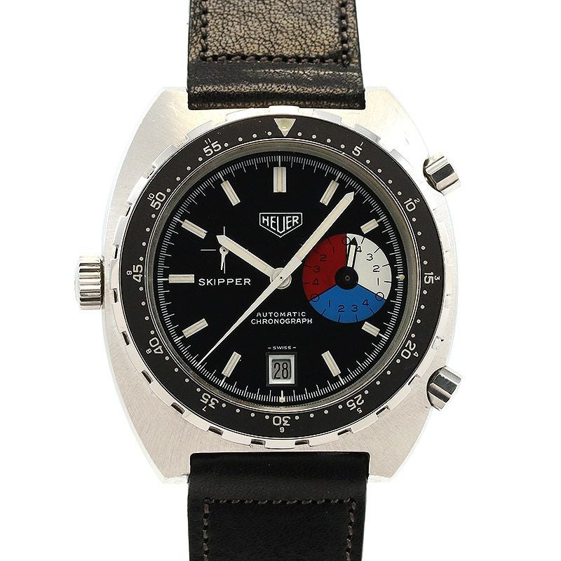 【中古】HEUER SKIPPER AUTOMATIC CHRONOGRAPH AUTAVIA CASE ホイヤー スキッパー オートマチック クロノグラフ オータヴィアケース 11063V (15640)
