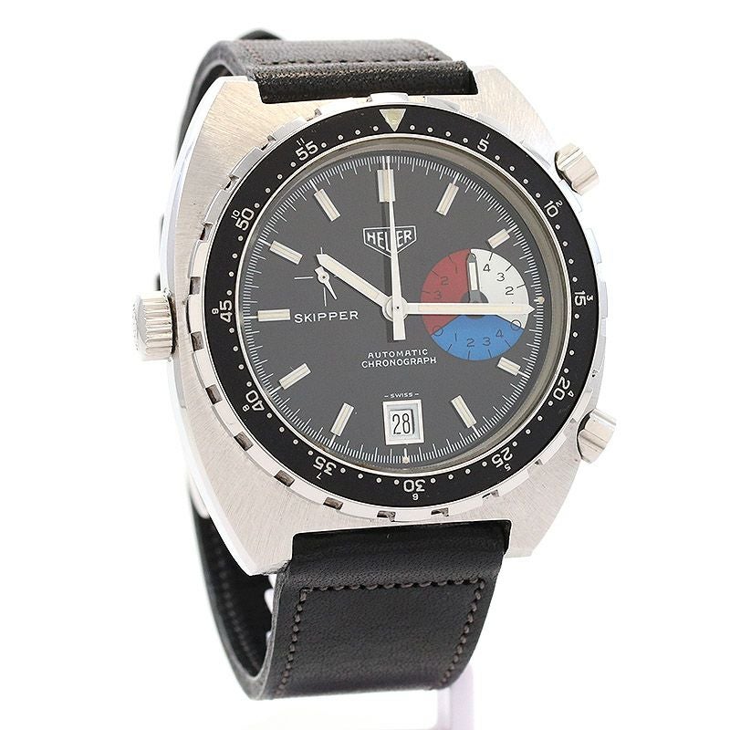 【中古】HEUER SKIPPER AUTOMATIC CHRONOGRAPH AUTAVIA CASE ホイヤー スキッパー オートマチック クロノグラフ オータヴィアケース 11063V (15640)