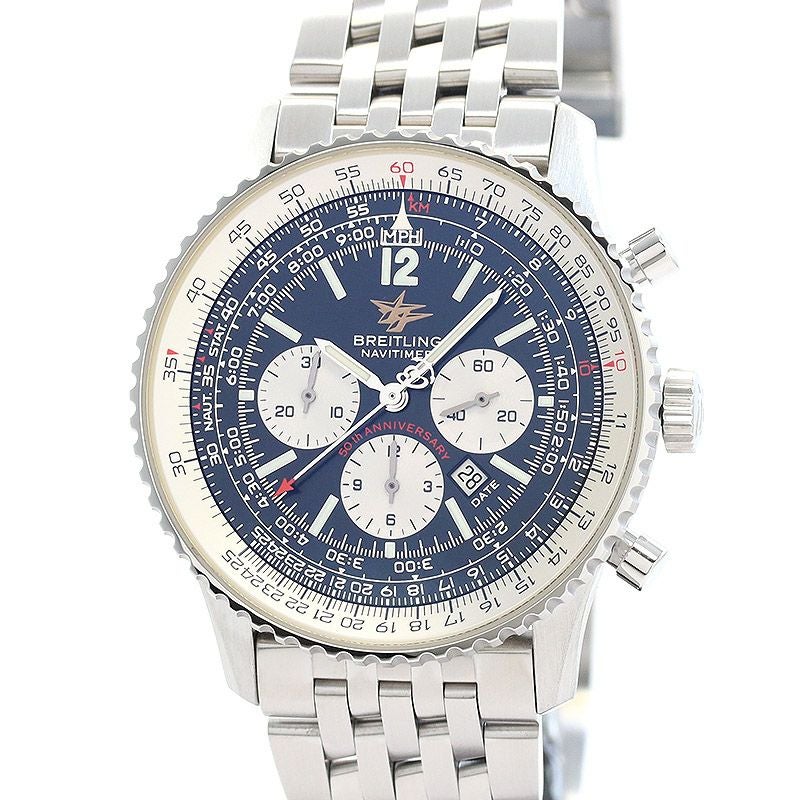 【中古】BREITLING NAVITIMER 50TH ANNIVERSARY ブライトリング ナビタイマー 50周年記念モデル A4132213/B633/741A (A412B33NP)