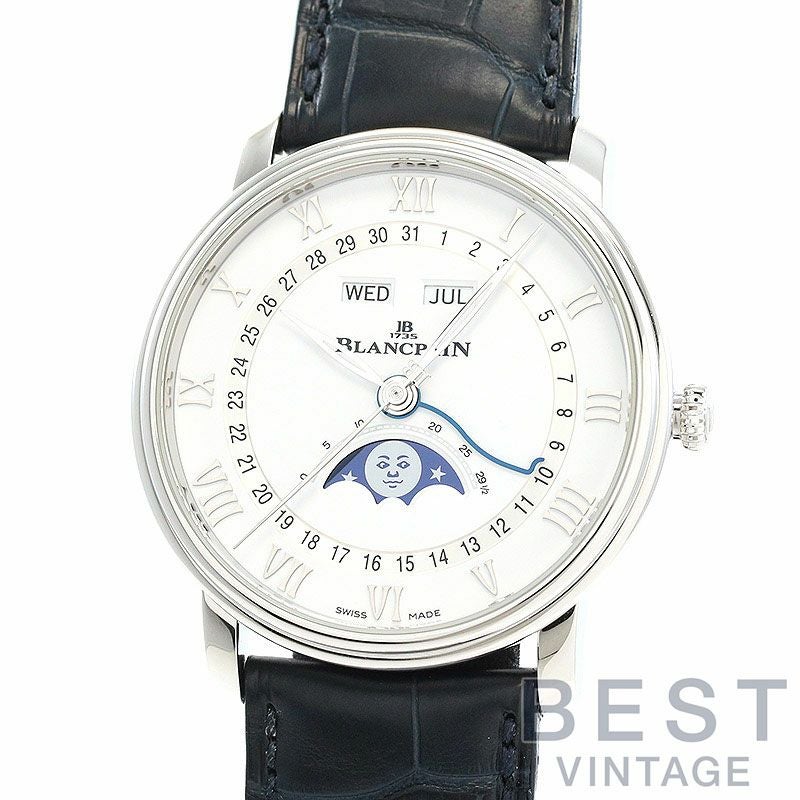 【中古】BLANCPAIN VILLERET QUANTIEME COMPLET ブランパン ヴィルレ カンティエーム コンプリート カレンダー 6654A-1127-55B (N06654A011027A055B)