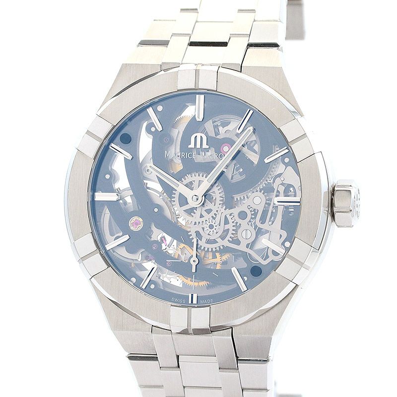 【中古】MAURICE LACROIX AIKON AUTOMATIC SKELETON モーリス・ラクロア アイコン オートマティック スケルトン AI6028-SS002-030-1