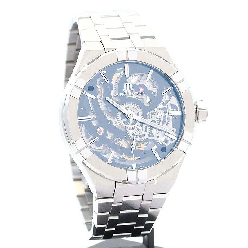 【中古】MAURICE LACROIX AIKON AUTOMATIC SKELETON モーリス・ラクロア アイコン オートマティック スケルトン AI6028-SS002-030-1