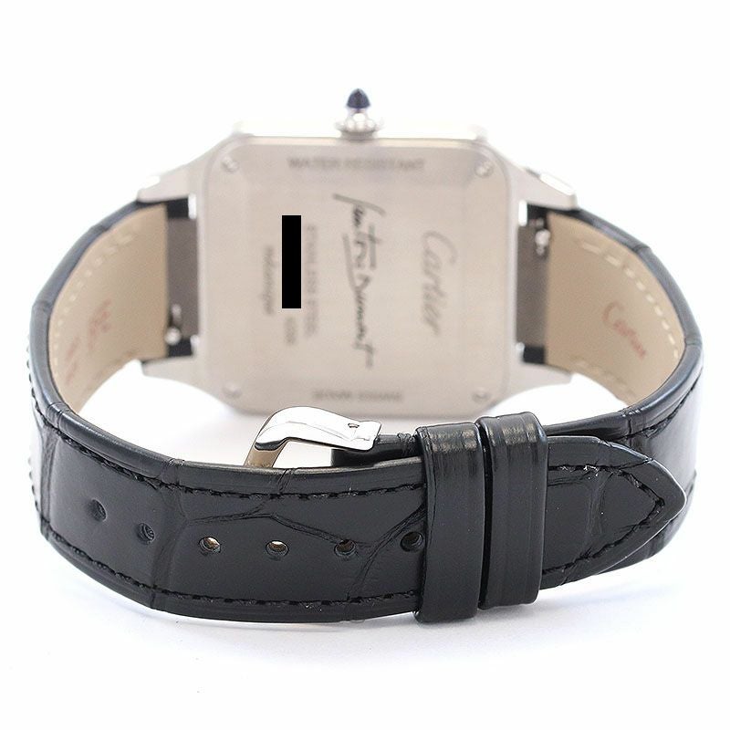 【中古】CARTIER SANTOS-DUMONT LARGE MODEL BLACK LACQUER カルティエ サントス-デュモン LM ブラックラッカー WSSA0046 (4298)
