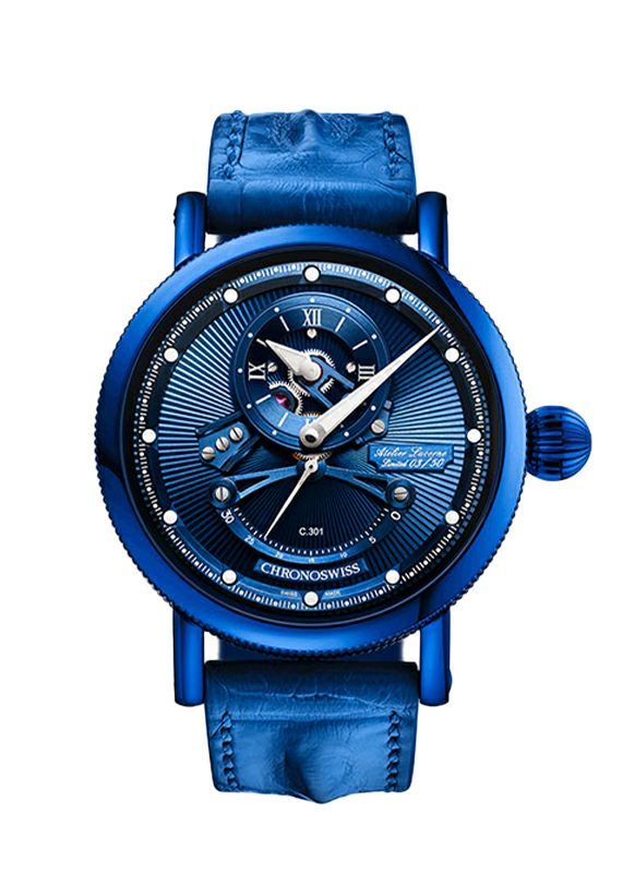 CHRONOSWISS OPEN GEAR RESEC ELECTRIC BLUE クロノスイス オープンギア レ・セック エレクトリックブルー CH-6926-BLSI