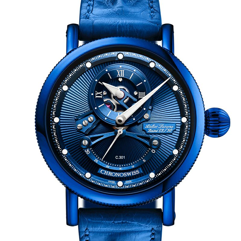 CHRONOSWISS OPEN GEAR RESEC ELECTRIC BLUE クロノスイス オープンギア レ・セック エレクトリックブルー CH-6926-BLSI