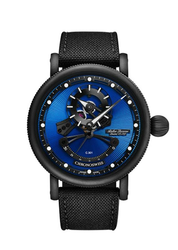CHRONOSWISS OPEN GEAR RESEC BLUE ON BLACK クロノスイス オープンギア レ・セック ブルー・オン・ブラック CH-6925M-EBBK