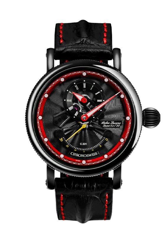 CHRONOSWISS FLYING REGULATOR OPEN GEAR RESEC RED CIRCLE クロノスイス フライングレギュレーター オープンギア レ・セック レッドサークル CH-6925-BKRE