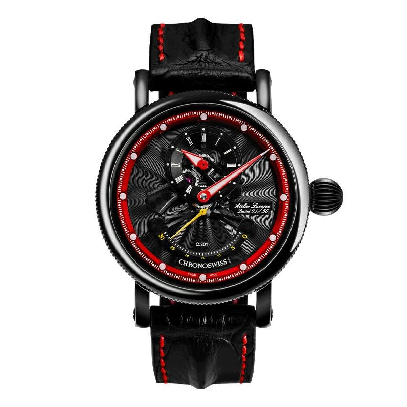 CHRONOSWISS FLYING REGULATOR OPEN GEAR RESEC RED CIRCLE クロノスイス フライングレギュレーター オープンギア レ・セック レッドサークル CH-6925-BKRE