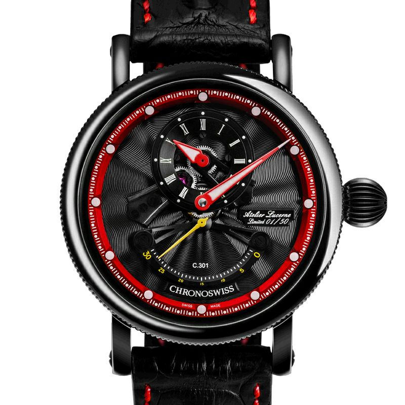 CHRONOSWISS FLYING REGULATOR OPEN GEAR RESEC RED CIRCLE クロノスイス フライングレギュレーター オープンギア レ・セック レッドサークル CH-6925-BKRE