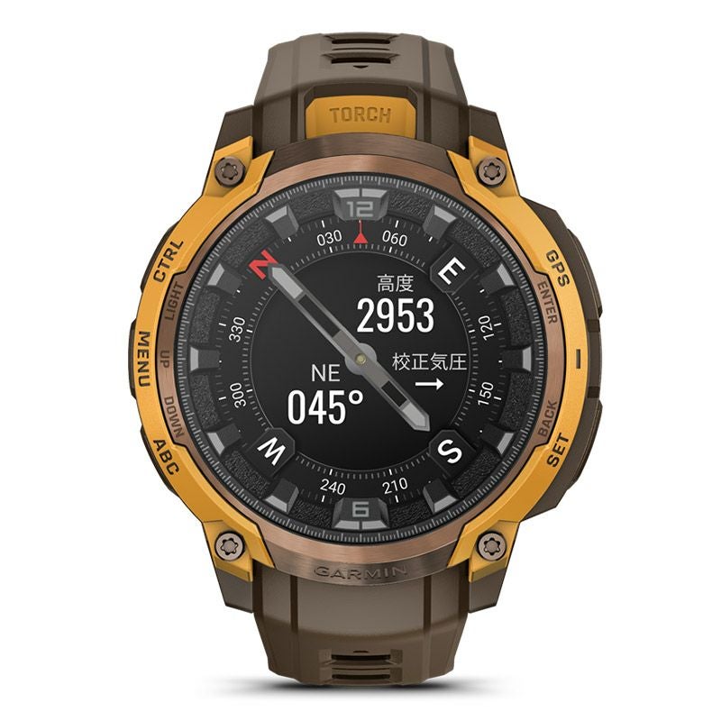 GARMIN Instinct Crossover AMOLED Sunburst / Cocoa ガーミン インスティンクト クロスオーバー アモレッド サンバースト / ココア 010-03398-31
