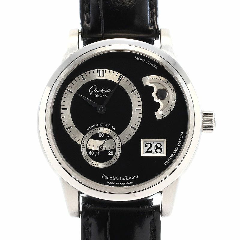 【中古】GLASHUTTE ORIGINAL PANO MATIC LUNAR PLATINUM 950 グラスヒュッテ・オリジナル パノマティック ルナ プラチナ950 90-02-03-03-04