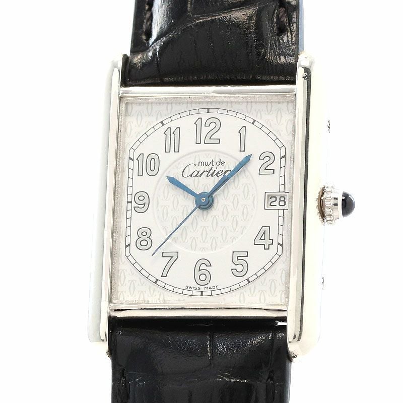 【中古】CARTIER MUST TANK LARGE MODEL カルティエ マストタンク LM W1014354