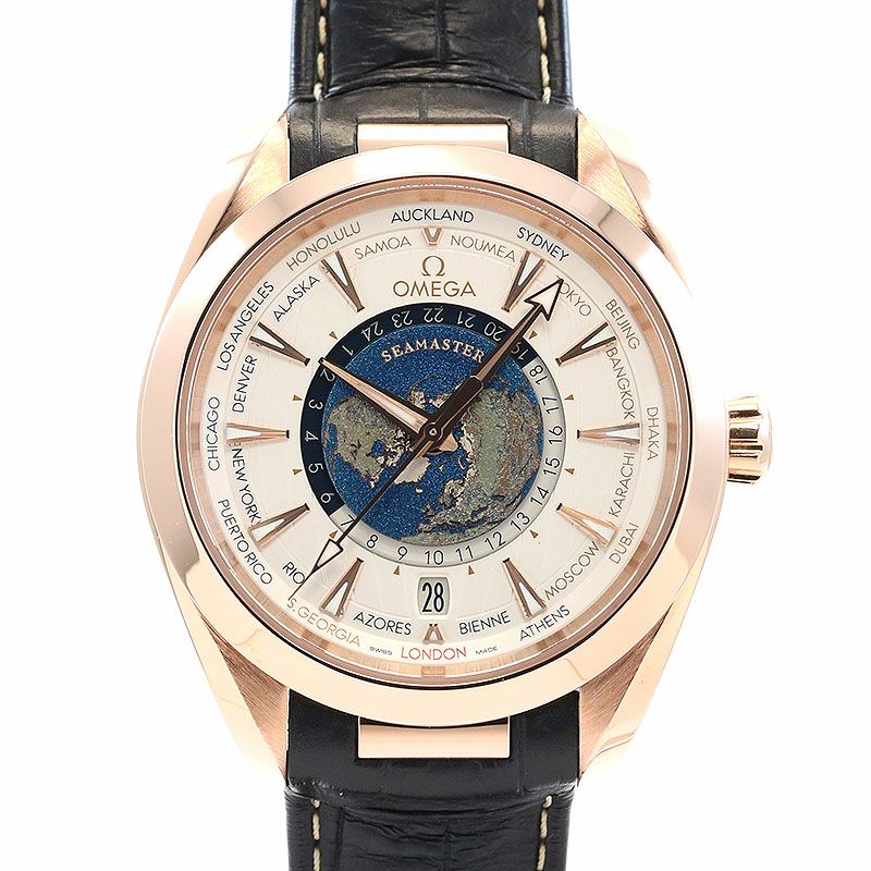 【中古】OMEGA SEAMASTER AQUA TERRA 150M MASTER CO-AXIAL GMT WORLDTIMER 43MM オメガ シーマスター アクアテラ 150M マスター コーアクシャル GMT ワールドタイマー 43MM 220.53.43.22.02.001