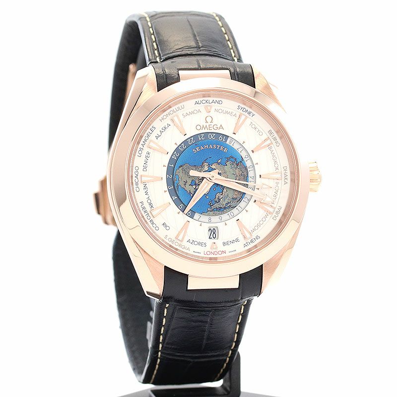 【中古】OMEGA SEAMASTER AQUA TERRA 150M MASTER CO-AXIAL GMT WORLDTIMER 43MM オメガ シーマスター アクアテラ 150M マスター コーアクシャル GMT ワールドタイマー 43MM 220.53.43.22.02.001