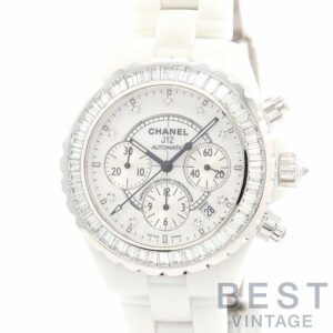 【中古】CHANEL J12 CHRONOGRAPH 41MM BAGUETTE-CUT DIAMONDS BEZEL シャネル J12 クロノグラフ 41MM バゲットダイヤベゼル H1452