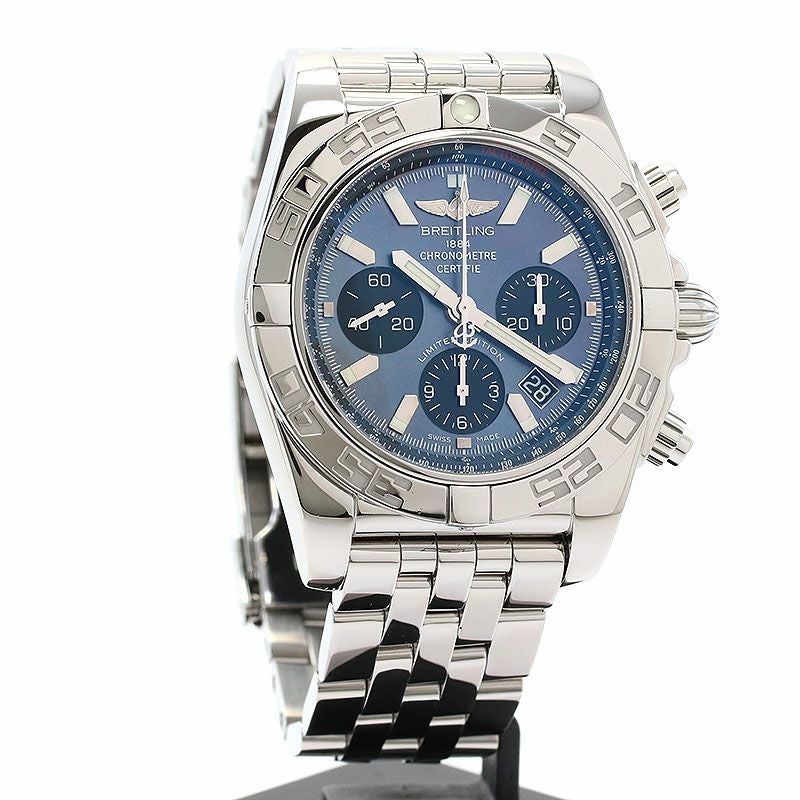 【中古】BREITLING CHRONOMAT 44 BLACK MOP JAPAN LIMITED ブライトリング クロノマット 44 ブラックMOP 日本限定 AB01111A/BF68/375A (S011BMPPA)