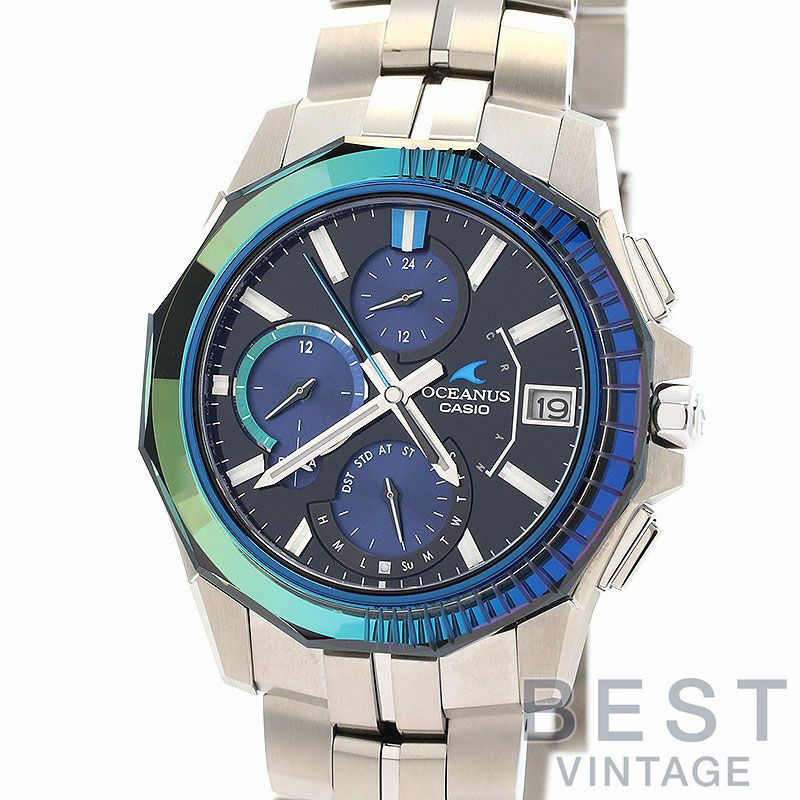 【中古】CASIO OCEANUS MANTA S6000 SERIES LMITED EDITION EDO KIRIKO GLASS カシオ オシアナス マンタ S6000シリーズ 限定モデル 江戸切子 OCW-S6000EK-1AJR