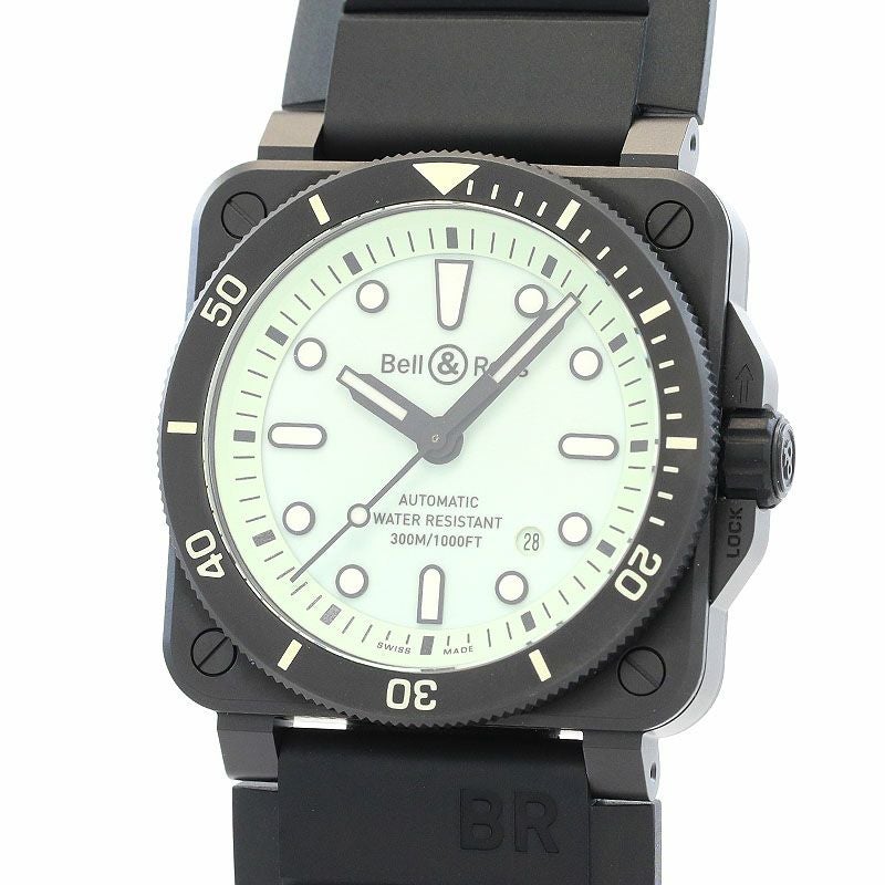 【中古】BELL & ROSS BR 03-92 DIVER FULL LUM ベル&ロス BR03-92 ダイバー フルラム BR0392-D-C5-CE/SRB