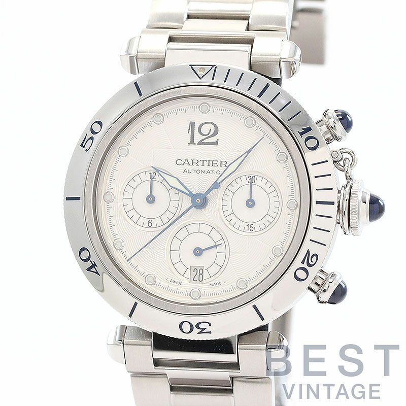 【中古】CARTIER PASHA DE CARTIER PLONGEUR CHRONOGRAPH カルティエ パシャ ドゥ カルティエ プロンジャー クロノグラフ 38MM W31030H3