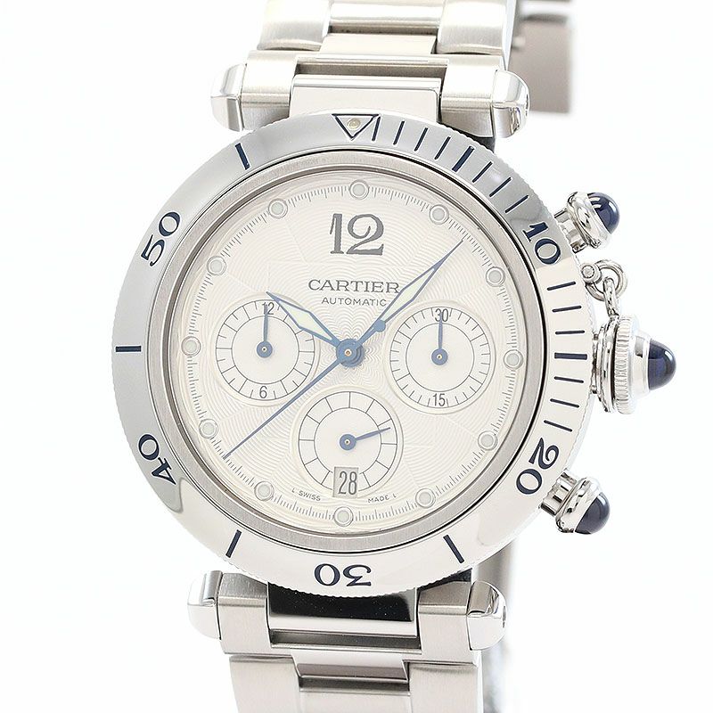 【中古】CARTIER PASHA DE CARTIER PLONGEUR CHRONOGRAPH カルティエ パシャ ドゥ カルティエ プロンジャー クロノグラフ 38MM W31030H3