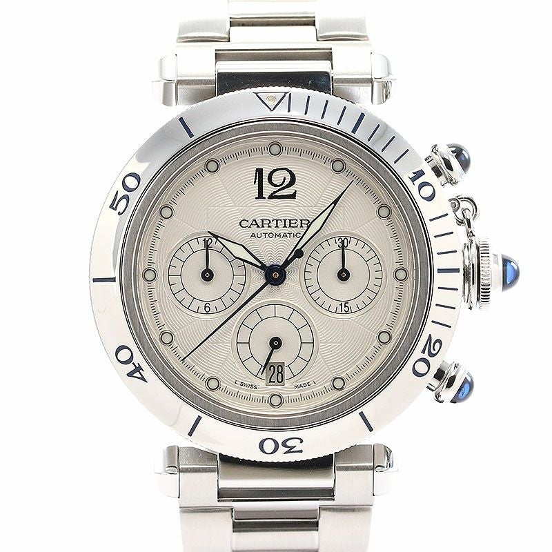 【中古】CARTIER PASHA DE CARTIER PLONGEUR CHRONOGRAPH カルティエ パシャ ドゥ カルティエ プロンジャー クロノグラフ 38MM W31030H3
