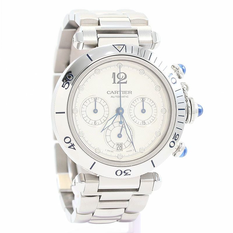 【中古】CARTIER PASHA DE CARTIER PLONGEUR CHRONOGRAPH カルティエ パシャ ドゥ カルティエ プロンジャー クロノグラフ 38MM W31030H3